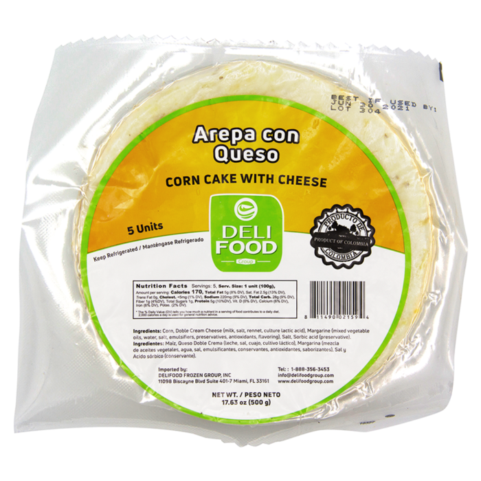 AREPA CON QUESO/CORN CAKE WITH CHEESE
