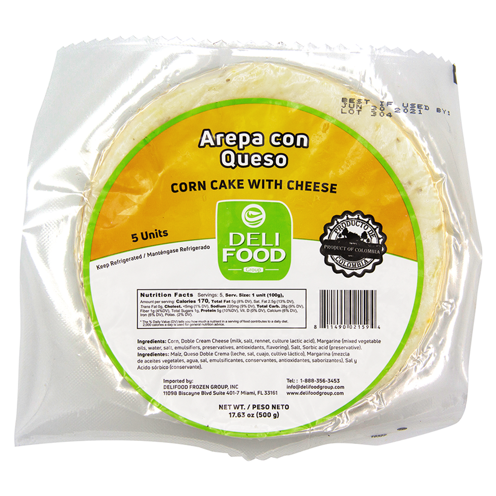 AREPA CON QUESO/CORN CAKE WITH CHEESE
